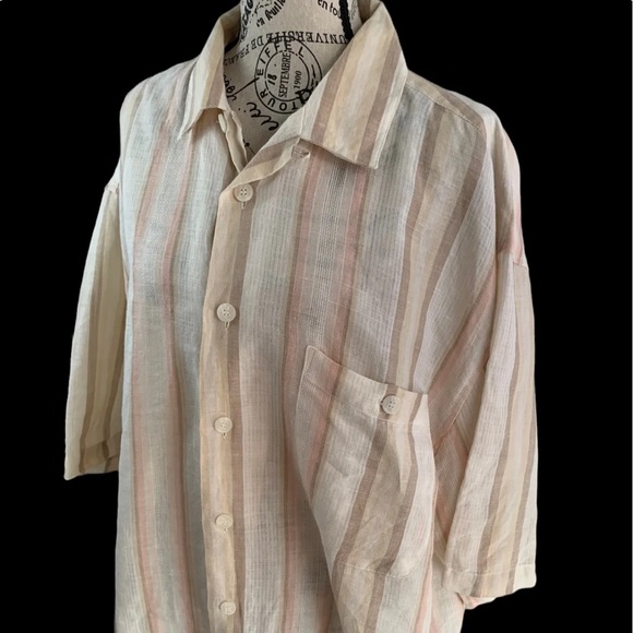 Trust 100% linen Button Down shirt Men’s XL - Picture 3 of 7